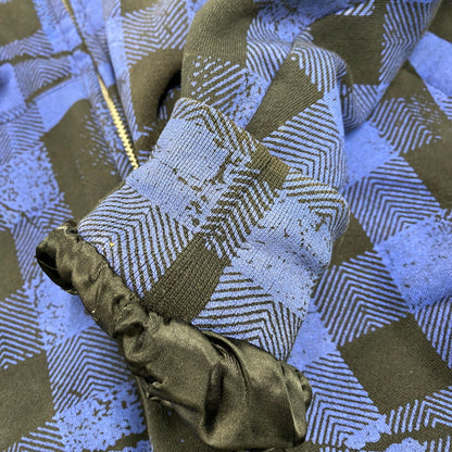 【中古品】【メンズ】 BOA LINER CHECK HOODED JACKET ボアライナー チェック フーデッドジャケット アウター 148-260228-as-09-izu サイズ：M カラー：ブルー×ブラック 万代Net店