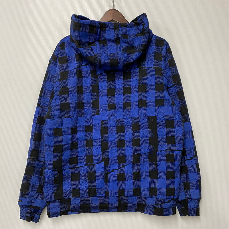 【中古品】【メンズ】 BOA LINER CHECK HOODED JACKET ボアライナー チェック フーデッドジャケット アウター 148-260228-as-09-izu サイズ：M カラー：ブルー×ブラック 万代Net店