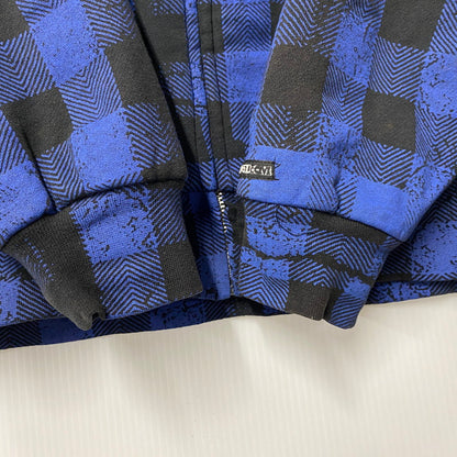 【中古品】【メンズ】 BOA LINER CHECK HOODED JACKET ボアライナー チェック フーデッドジャケット アウター 148-260228-as-09-izu サイズ：M カラー：ブルー×ブラック 万代Net店