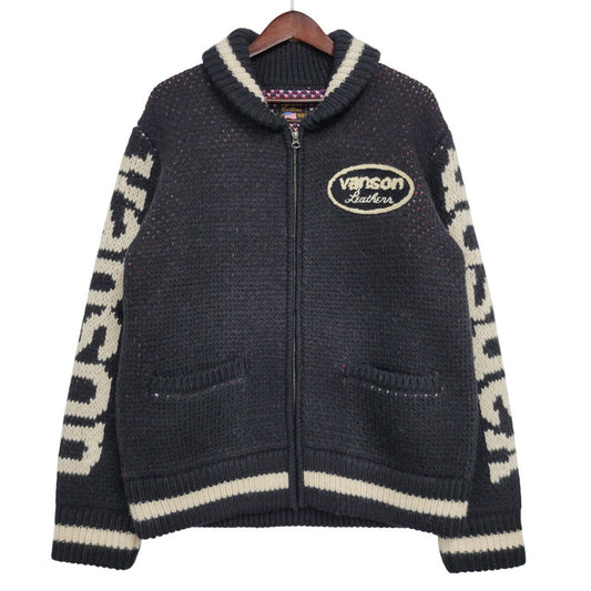 【中古品】【メンズ】 FULL ZIP COWICHAN KNIT JACKET フルジップ カウチン ニット ジャケット 145-260222-as-05-izu サイズ：M カラー：ブラック 万代Net店