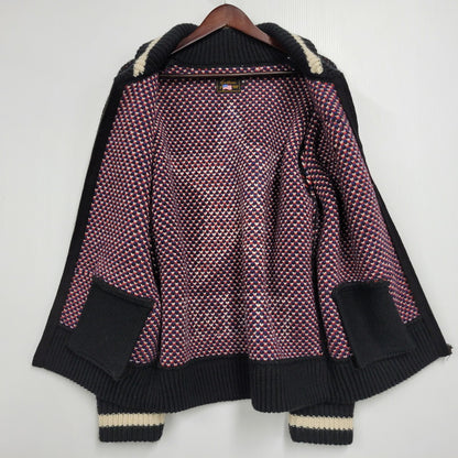 【中古品】【メンズ】 FULL ZIP COWICHAN KNIT JACKET フルジップ カウチン ニット ジャケット 145-260222-as-05-izu サイズ：M カラー：ブラック 万代Net店