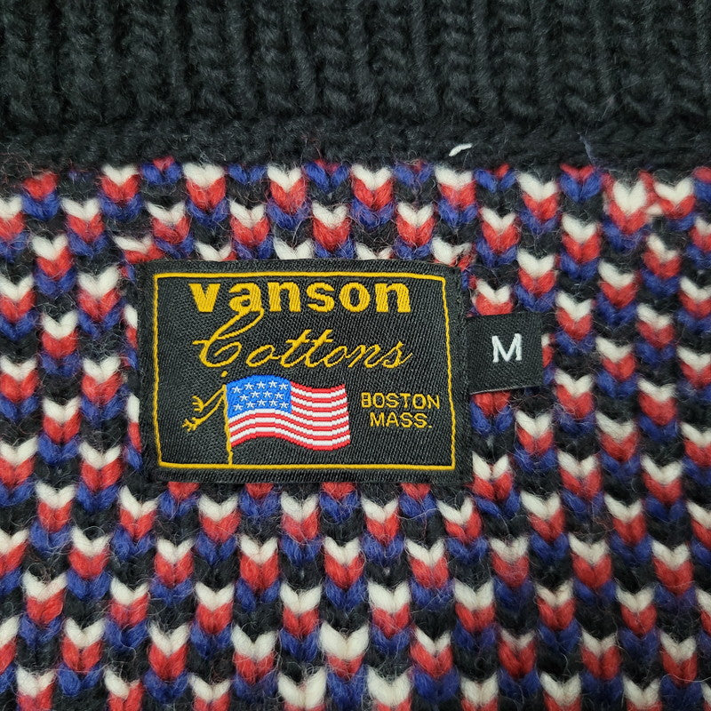 【中古品】【メンズ】 FULL ZIP COWICHAN KNIT JACKET フルジップ カウチン ニット ジャケット 145-260222-as-05-izu サイズ：M カラー：ブラック 万代Net店