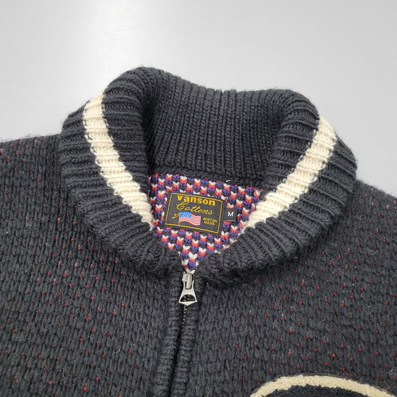 【中古品】【メンズ】 FULL ZIP COWICHAN KNIT JACKET フルジップ カウチン ニット ジャケット 145-260222-as-05-izu サイズ：M カラー：ブラック 万代Net店