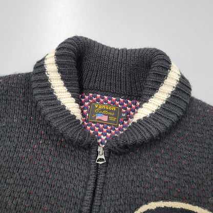 【中古品】【メンズ】 FULL ZIP COWICHAN KNIT JACKET フルジップ カウチン ニット ジャケット 145-260222-as-05-izu サイズ：M カラー：ブラック 万代Net店