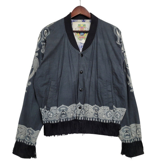 【中古品】【メンズ】 ILLJKT-177 FRINGE BLOUSON フリンジ ブルゾン アウター 142-260222-kh-09-izu サイズ：M カラー：グレー系 万代Net店