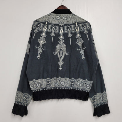 【中古品】【メンズ】 ILLJKT-177 FRINGE BLOUSON フリンジ ブルゾン アウター 142-260222-kh-09-izu サイズ：M カラー：グレー系 万代Net店
