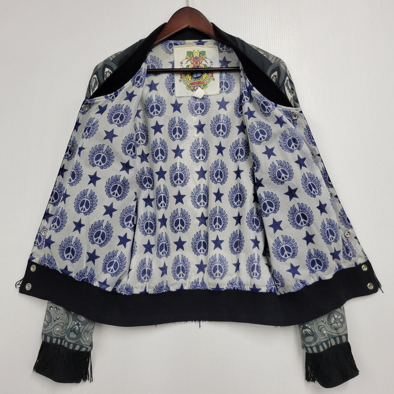 【中古品】【メンズ】 ILLJKT-177 FRINGE BLOUSON フリンジ ブルゾン アウター 142-260222-kh-09-izu サイズ：M カラー：グレー系 万代Net店