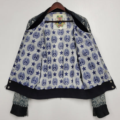 【中古品】【メンズ】 ILLJKT-177 FRINGE BLOUSON フリンジ ブルゾン アウター 142-260222-kh-09-izu サイズ：M カラー：グレー系 万代Net店