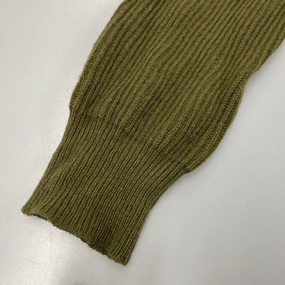 【中古品】【メンズ】 FRONT BUTTON DOUBLE-ZIP WOOL KNIT フロント ボタン ダブルジップ ウール ニット トップス 長袖 142-260225-cs-09-izu サイズ：XL カラー：カーキ 万代Net店