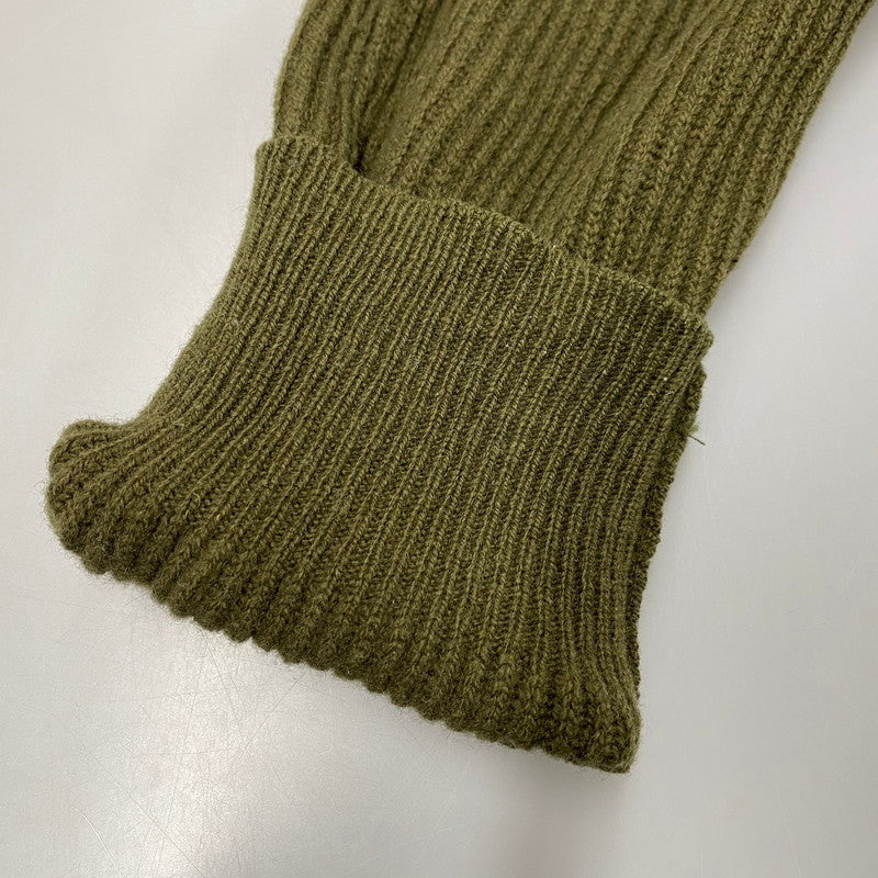 【中古品】【メンズ】 FRONT BUTTON DOUBLE-ZIP WOOL KNIT フロント ボタン ダブルジップ ウール ニット トップス 長袖 142-260225-cs-09-izu サイズ：XL カラー：カーキ 万代Net店