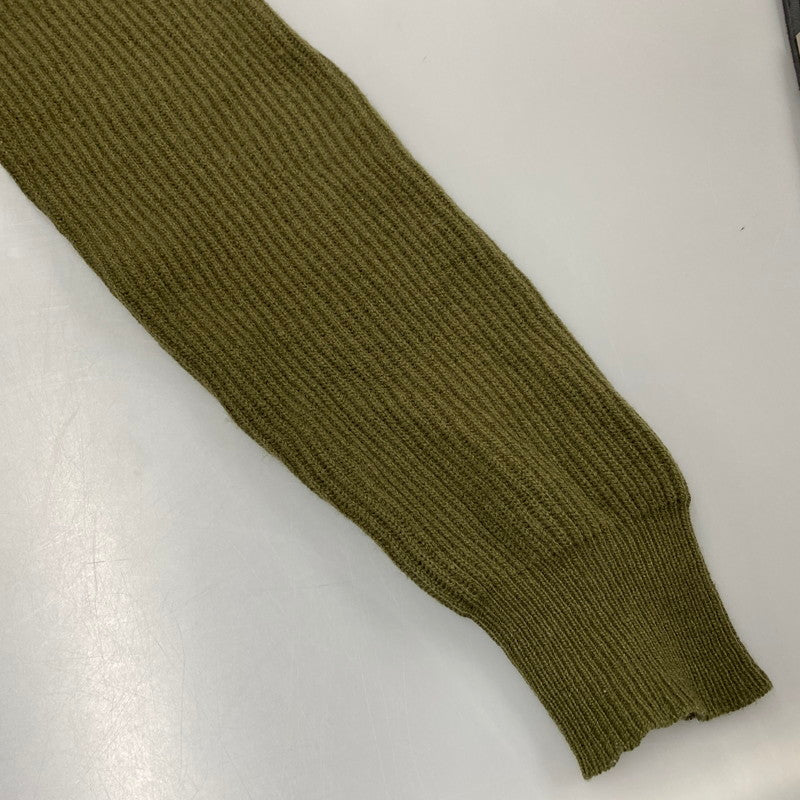 【中古品】【メンズ】 FRONT BUTTON DOUBLE-ZIP WOOL KNIT フロント ボタン ダブルジップ ウール ニット トップス 長袖 142-260225-cs-09-izu サイズ：XL カラー：カーキ 万代Net店