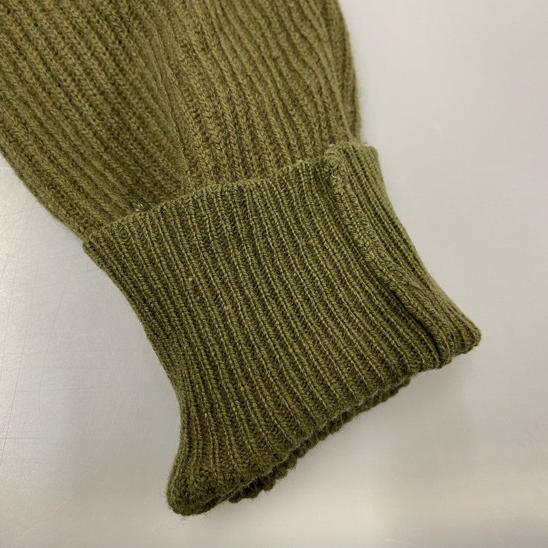 【中古品】【メンズ】 FRONT BUTTON DOUBLE-ZIP WOOL KNIT フロント ボタン ダブルジップ ウール ニット トップス 長袖 142-260225-cs-09-izu サイズ：XL カラー：カーキ 万代Net店