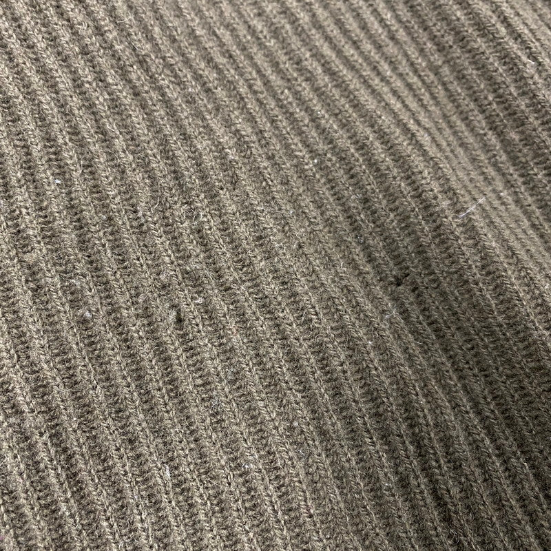 【中古品】【メンズ】 FRONT BUTTON DOUBLE-ZIP WOOL KNIT フロント ボタン ダブルジップ ウール ニット トップス 長袖 142-260225-cs-09-izu サイズ：XL カラー：カーキ 万代Net店