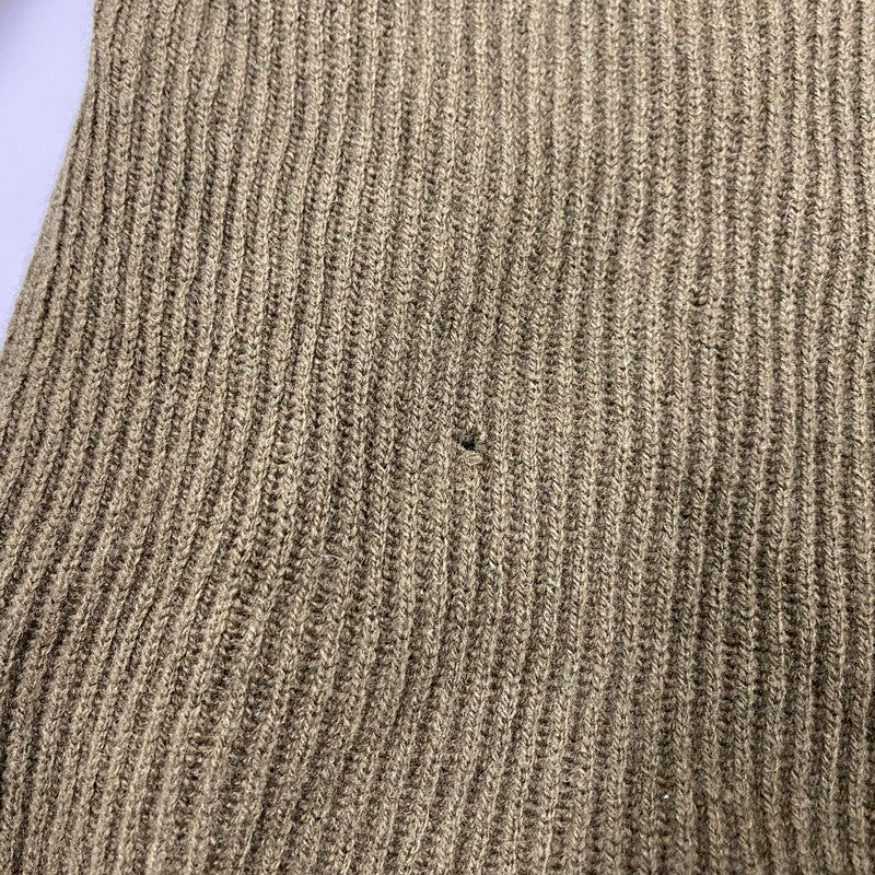【中古品】【メンズ】 FRONT BUTTON DOUBLE-ZIP WOOL KNIT フロント ボタン ダブルジップ ウール ニット トップス 長袖 142-260225-cs-09-izu サイズ：XL カラー：カーキ 万代Net店