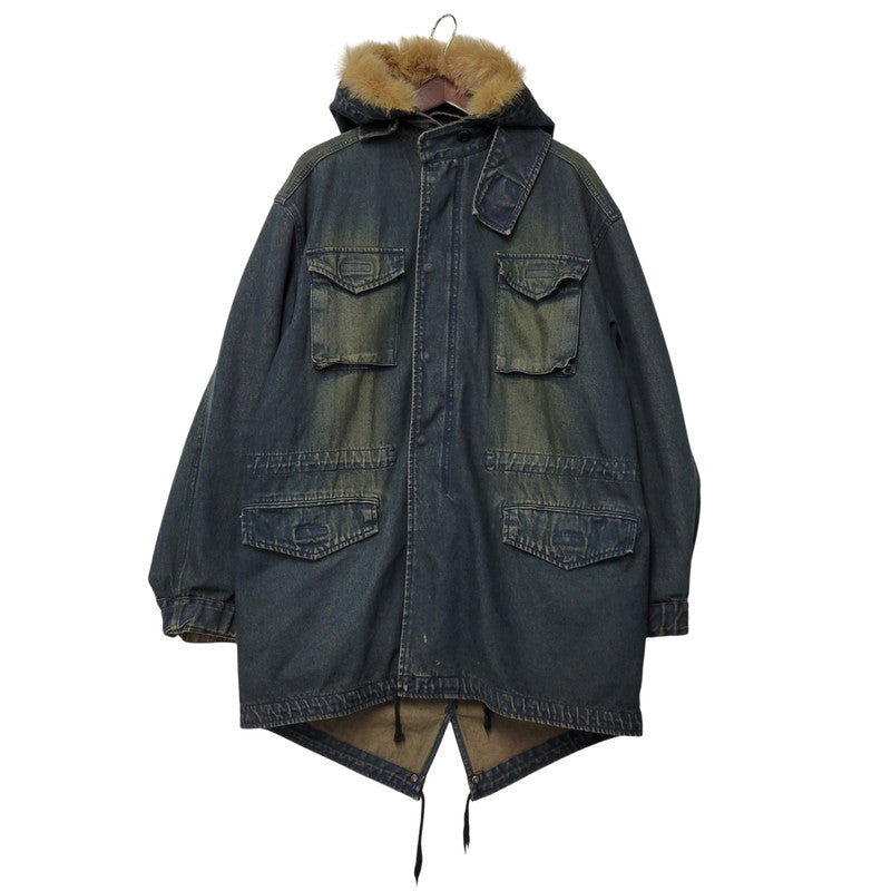 【中古品】【メンズ】 PPFM ピーピーエフエム 35-05MW02A 00S BOA LINER DENIM FISHTAIL JACKET ボア ライナー デニム フィッシュテール ジャケット アウター 146-260226-ya-01-izu サイズ：M カラー：インディゴ 万代Net店
