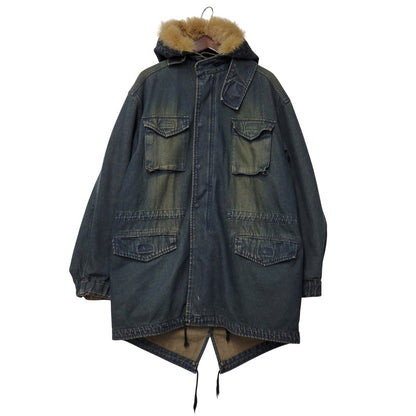【中古品】【メンズ】 PPFM ピーピーエフエム 35-05MW02A 00S BOA LINER DENIM FISHTAIL JACKET ボア ライナー デニム フィッシュテール ジャケット アウター 146-260226-ya-01-izu サイズ：M カラー：インディゴ 万代Net店