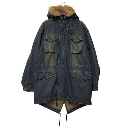 【中古品】【メンズ】 PPFM ピーピーエフエム 35-05MW02A 00S BOA LINER DENIM FISHTAIL JACKET ボア ライナー デニム フィッシュテール ジャケット アウター 146-260226-ya-01-izu サイズ：M カラー：インディゴ 万代Net店