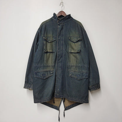 【中古品】【メンズ】 PPFM ピーピーエフエム 35-05MW02A 00S BOA LINER DENIM FISHTAIL JACKET ボア ライナー デニム フィッシュテール ジャケット アウター 146-260226-ya-01-izu サイズ：M カラー：インディゴ 万代Net店