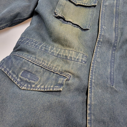 【中古品】【メンズ】 PPFM ピーピーエフエム 35-05MW02A 00S BOA LINER DENIM FISHTAIL JACKET ボア ライナー デニム フィッシュテール ジャケット アウター 146-260226-ya-01-izu サイズ：M カラー：インディゴ 万代Net店