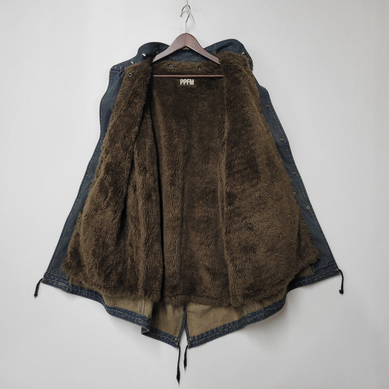【中古品】【メンズ】 PPFM ピーピーエフエム 35-05MW02A 00S BOA LINER DENIM FISHTAIL JACKET ボア ライナー デニム フィッシュテール ジャケット アウター 146-260226-ya-01-izu サイズ：M カラー：インディゴ 万代Net店
