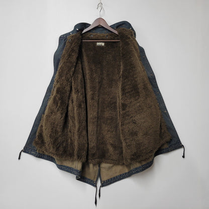 【中古品】【メンズ】 PPFM ピーピーエフエム 35-05MW02A 00S BOA LINER DENIM FISHTAIL JACKET ボア ライナー デニム フィッシュテール ジャケット アウター 146-260226-ya-01-izu サイズ：M カラー：インディゴ 万代Net店