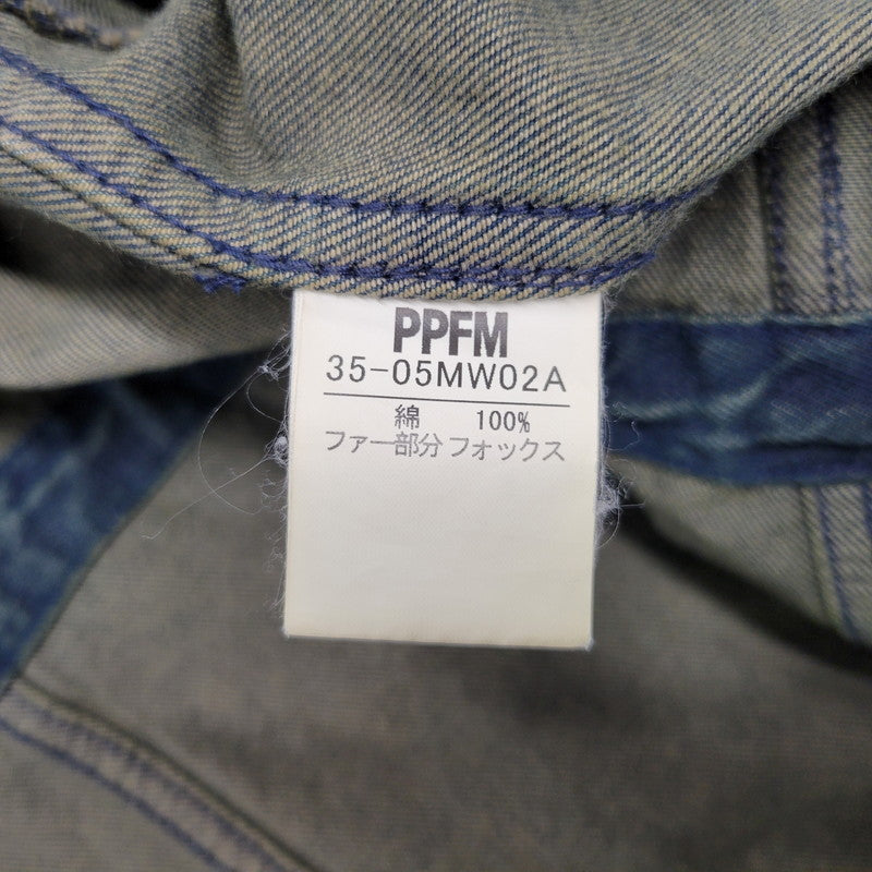 【中古品】【メンズ】 PPFM ピーピーエフエム 35-05MW02A 00S BOA LINER DENIM FISHTAIL JACKET ボア ライナー デニム フィッシュテール ジャケット アウター 146-260226-ya-01-izu サイズ：M カラー：インディゴ 万代Net店
