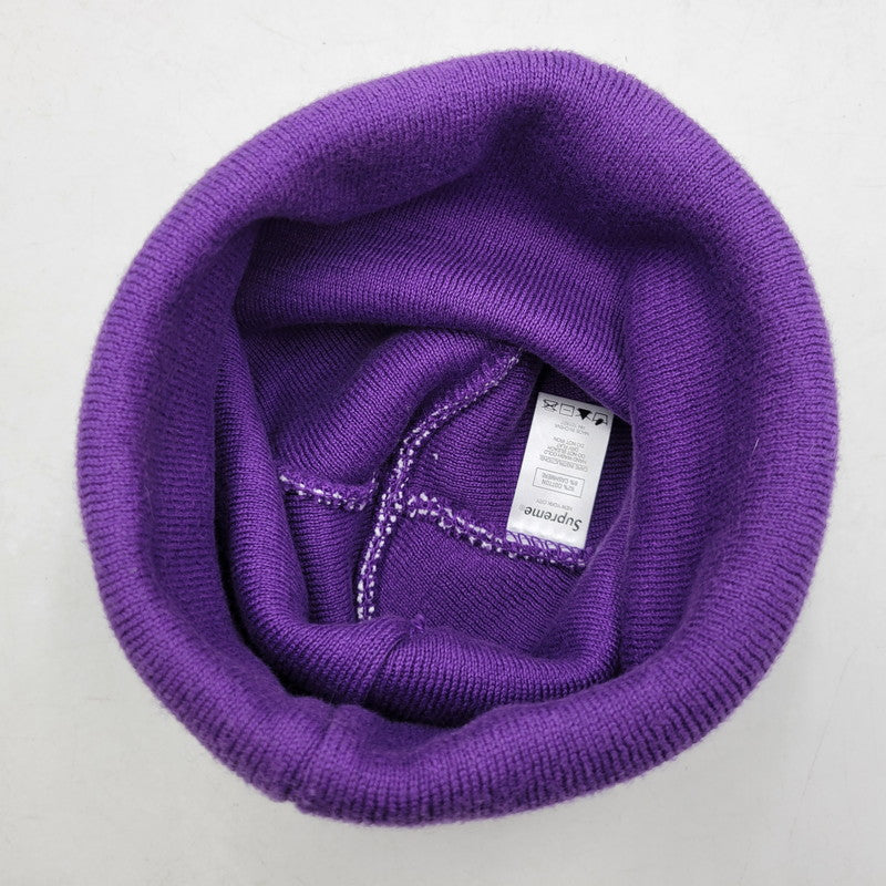 【中古品】【メンズ/レディース】 BIG LOGO BEANIE ビッグ ロゴ ビーニー ニット帽 帽子 185-260223-as-19-izu サイズ：F カラー：パープル 万代Net店