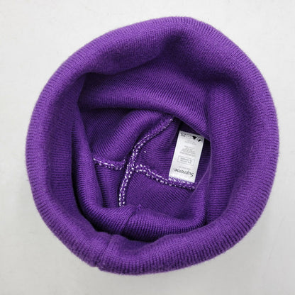 【中古品】【メンズ/レディース】 BIG LOGO BEANIE ビッグ ロゴ ビーニー ニット帽 帽子 185-260223-as-19-izu サイズ：F カラー：パープル 万代Net店