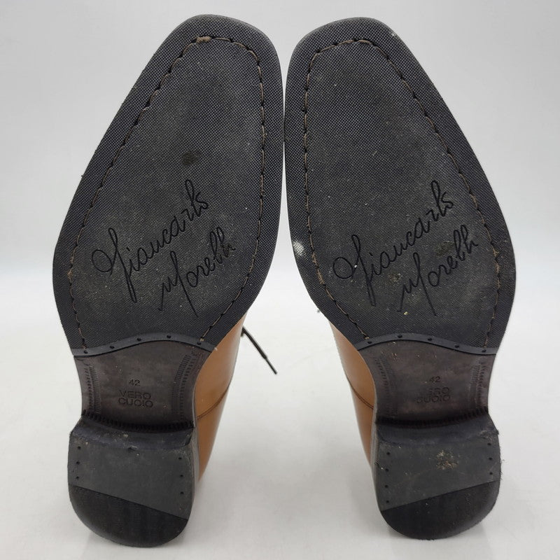 【中古品】【メンズ】 GIANCARLO MORELLI ジャンカルロモレリ GM01226 DRESS SHOES ドレスシューズ 靴 164-260301-kk-03-izu サイズ：26.5～27.0ｃｍ カラー：ブラウン 万代Net店