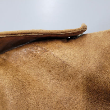 【現状渡し品】【メンズ】 USED SHEEPSKIN A-2 TYPE LEATHER JACKET S-8703 シープスキン A-2タイプ レザージャケット アウター 146-260228-as-20-izu サイズ：XL カラー：ブラウン 万代Net店