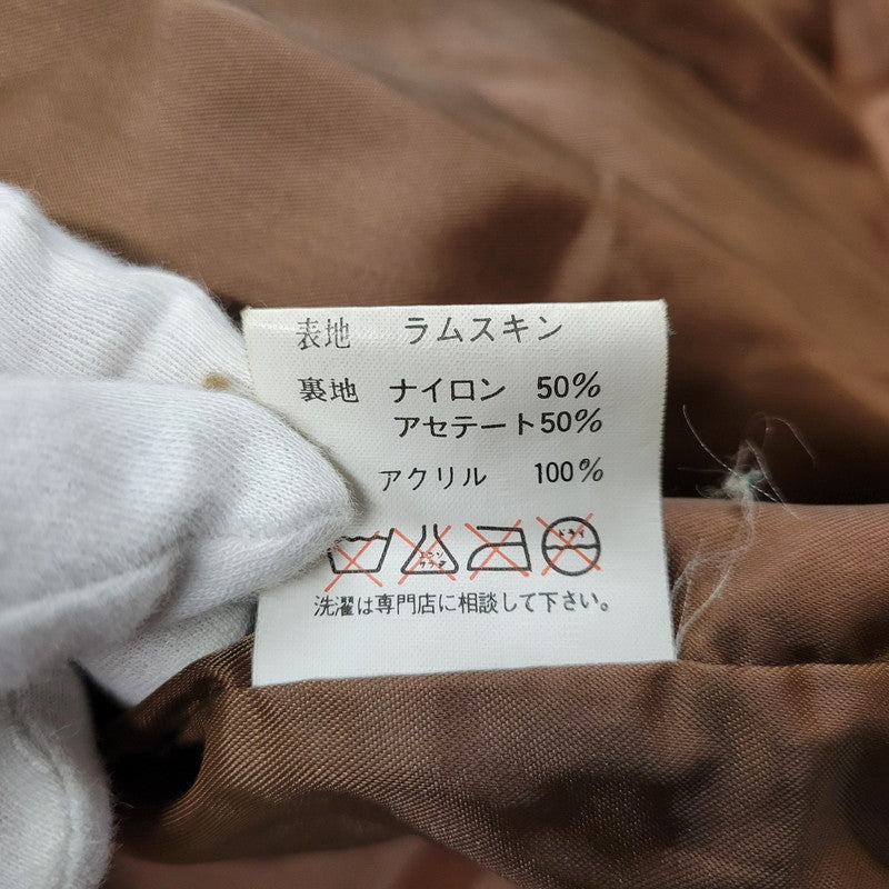 【現状渡し品】【メンズ】 USED SHEEPSKIN A-2 TYPE LEATHER JACKET S-8703 シープスキン A-2タイプ レザージャケット アウター 146-260228-as-20-izu サイズ：XL カラー：ブラウン 万代Net店