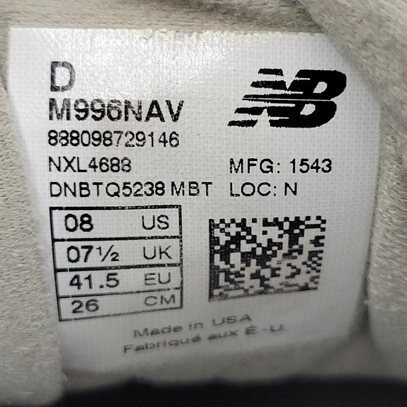 【現状渡し品】【メンズ/レディース】 M996NAV SNEAKER スニーカー シューズ 靴 164-260302-ya-10-izu サイズ：26cm カラー：ブラック×ブラウン 万代Net店