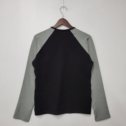 【中古品】【レディース】 フランス製 ACRYLIC RAGLAN CUT SEWN アクリル ラグラン カットソー トップス 長袖 168-260225-cs-16-izu サイズ：M カラー：ブラック×グレー 万代Net店
