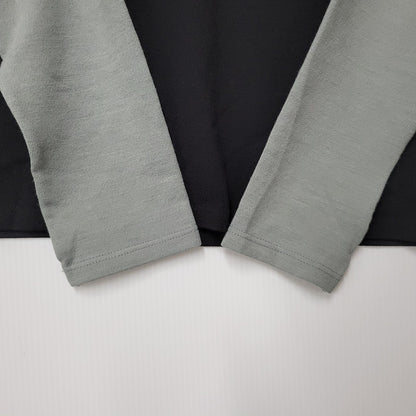 【中古品】【レディース】 フランス製 ACRYLIC RAGLAN CUT SEWN アクリル ラグラン カットソー トップス 長袖 168-260225-cs-16-izu サイズ：M カラー：ブラック×グレー 万代Net店