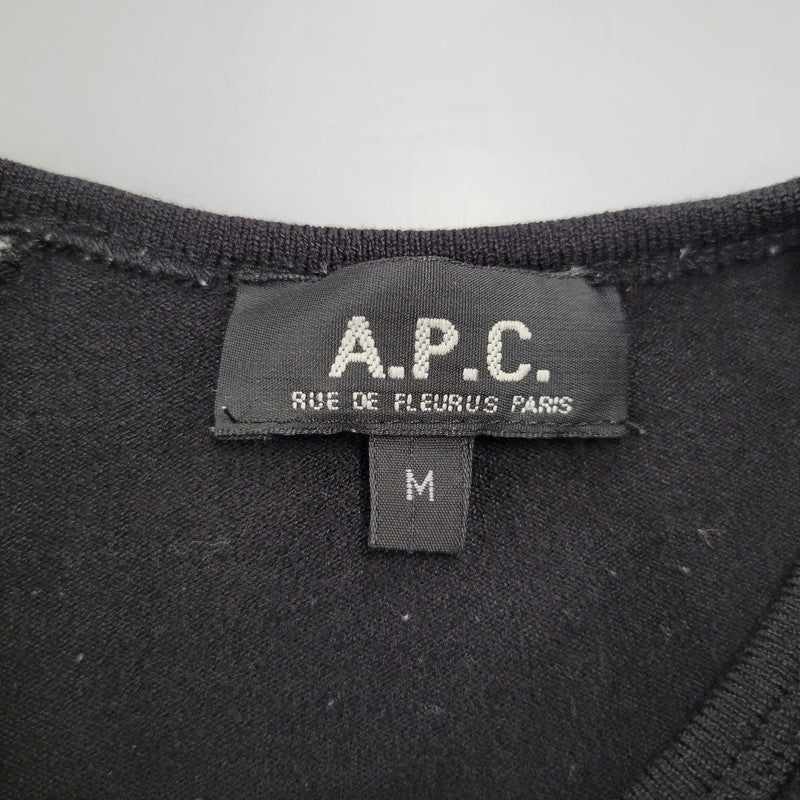 【中古品】【レディース】 フランス製 ACRYLIC RAGLAN CUT SEWN アクリル ラグラン カットソー トップス 長袖 168-260225-cs-16-izu サイズ：M カラー：ブラック×グレー 万代Net店