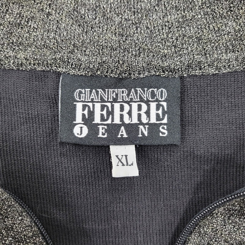 【中古品】【メンズ】 GIANFRANCO FERRE JEANS ジャンフランコ フェレ ジーンズ HALF ZIP S/S SHIRT ハーフジップ ショートスリーブ シャツ イタリア製 半袖 141-260228-as-12-izu サイズ：XL カラー：グレー 万代Net店