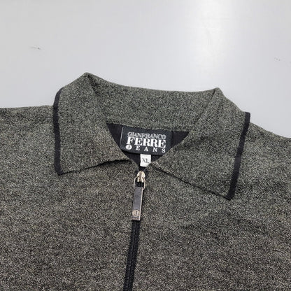 【中古品】【メンズ】 GIANFRANCO FERRE JEANS ジャンフランコ フェレ ジーンズ HALF ZIP S/S SHIRT ハーフジップ ショートスリーブ シャツ イタリア製 半袖 141-260228-as-12-izu サイズ：XL カラー：グレー 万代Net店