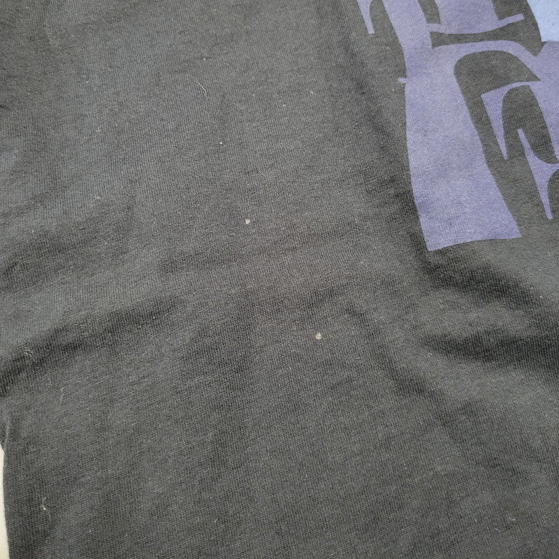 【中古品】【メンズ】 イタリア製 LOGO PRINT S/S TEE ロゴ プリント ショートスリーブ Tシャツ トップス 半袖 141-260226-ya-11-izu サイズ：L カラー：BLACK 万代Net店