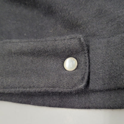 【中古品】【メンズ】 AGNES B. HOMME アニエスベーオム 日本製 SWEAT CARDIGAN スウェット カーディガン 141-260225-yn-06-izu サイズ：2 カラー：ブラック 万代Net店