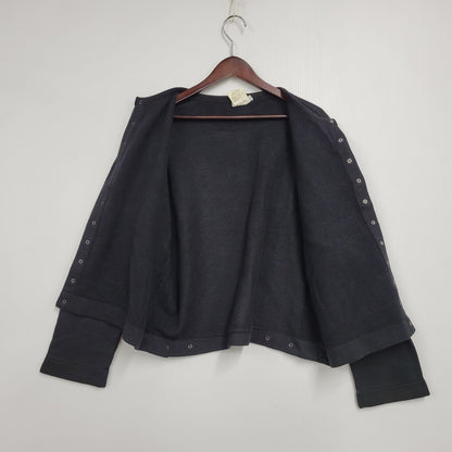 【中古品】【メンズ】 AGNES B. HOMME アニエスベーオム 日本製 SWEAT CARDIGAN スウェット カーディガン 141-260225-yn-06-izu サイズ：2 カラー：ブラック 万代Net店