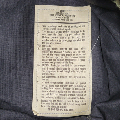 【中古品】【メンズ】 U.S.ARMY ユーエスアーミー DLA100-78-C-0953 1978年製 70S CHEMICAL PROTECTIVE CARGO PANTS ケミカル プロテクティブ カーゴ パンツ ボトムス ズボン 157-260304-cs-09-izu サイズ：L カラー：カーキ 万代Net店