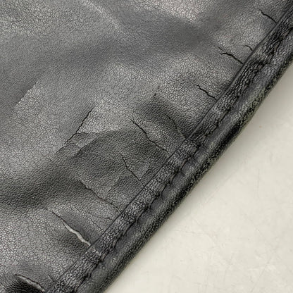 【現状渡し品】【メンズ/レディース】 LEATHER SHOULDER BAG レザー ショルダー バッグ カバン 188-260226-kh-03-izu カラー：ブラック 万代Net店