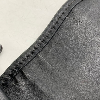 【現状渡し品】【メンズ/レディース】 LEATHER SHOULDER BAG レザー ショルダー バッグ カバン 188-260226-kh-03-izu カラー：ブラック 万代Net店