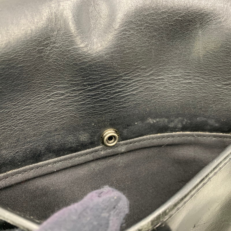 【現状渡し品】【メンズ/レディース】 LEATHER SHOULDER BAG レザー ショルダー バッグ カバン 188-260226-kh-03-izu カラー：ブラック 万代Net店