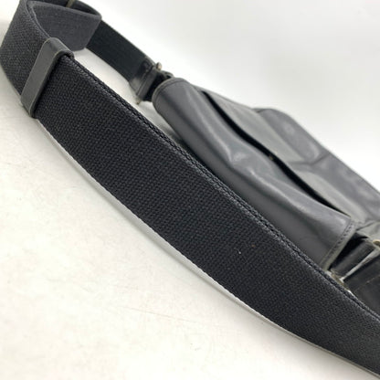 【現状渡し品】【メンズ/レディース】 LEATHER SHOULDER BAG レザー ショルダー バッグ カバン 188-260226-kh-03-izu カラー：ブラック 万代Net店