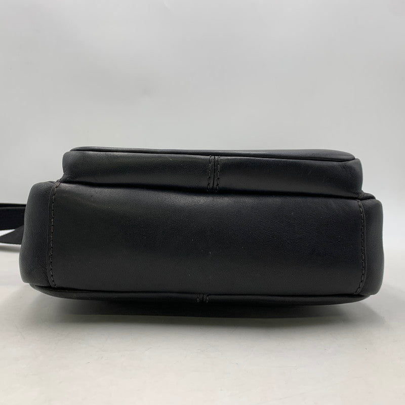 【現状渡し品】【メンズ/レディース】 LEATHER SHOULDER BAG レザー ショルダー バッグ カバン 188-260226-kh-03-izu カラー：ブラック 万代Net店