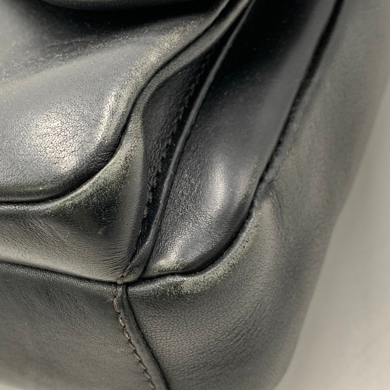 【現状渡し品】【メンズ/レディース】 LEATHER SHOULDER BAG レザー ショルダー バッグ カバン 188-260226-kh-03-izu カラー：ブラック 万代Net店