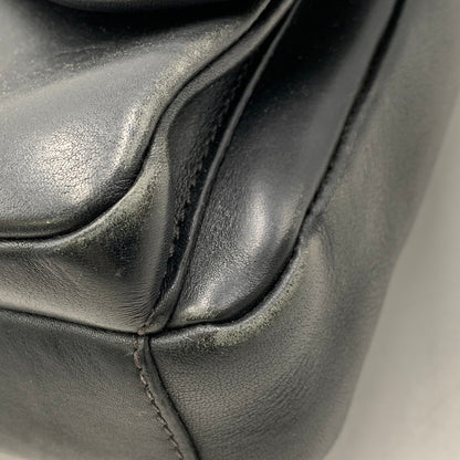 【現状渡し品】【メンズ/レディース】 LEATHER SHOULDER BAG レザー ショルダー バッグ カバン 188-260226-kh-03-izu カラー：ブラック 万代Net店