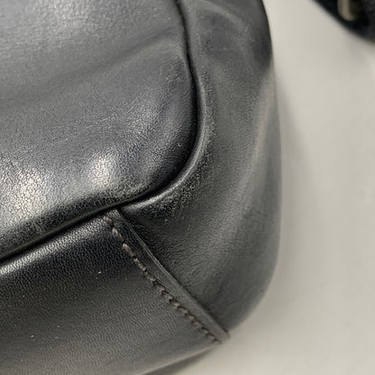 【現状渡し品】【メンズ/レディース】 LEATHER SHOULDER BAG レザー ショルダー バッグ カバン 188-260226-kh-03-izu カラー：ブラック 万代Net店