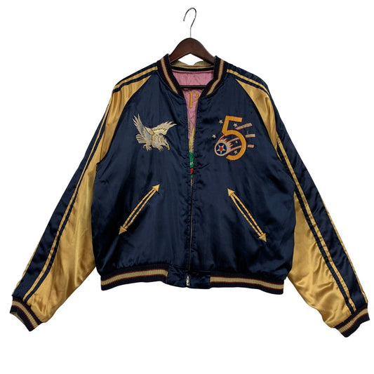 【現状渡し品】【メンズ】 TAYLOR TOYO テーラー東洋 TT11382 2007年 MODEL 00S SATIN×SATIN QUILTING REVERSIBLE SOUVENIR JACKET サテン×サテン キルティング リバーシブル スーベニア ジャケット アウター 145-260224-cs-02-izu サイズ：XL カラー：ネイビー/ピンク 万代Net店